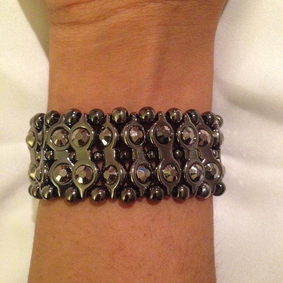 Grey metal bracelet