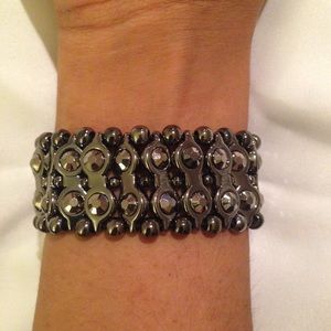 Grey metal bracelet