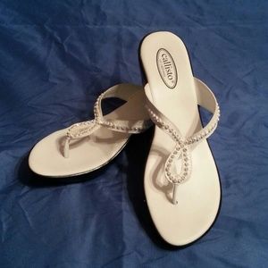 *Callisto* Sailor Wedge-Thong Sandals