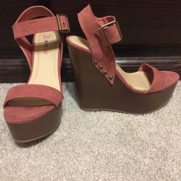 #Wedges #heels #SummerHeels #Pink #brown