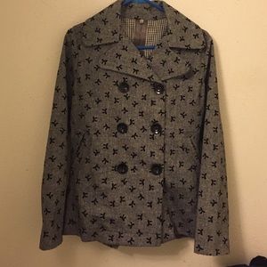 Gray Coat w/ black bows