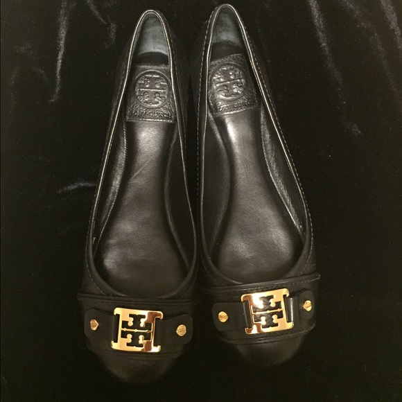 Tory Burch Black Flats