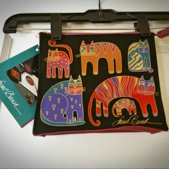 Vintage Laurel Burch cats clutch, NWT!