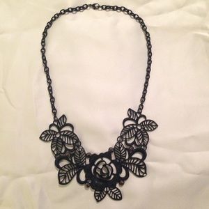 Rose metal necklace