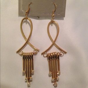 Golden dangle earrings