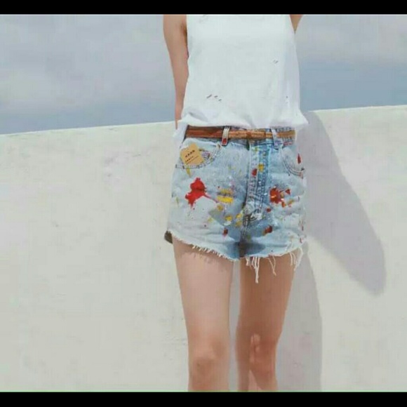Graffiti denim shorts  The 1959 Vintage denim shor