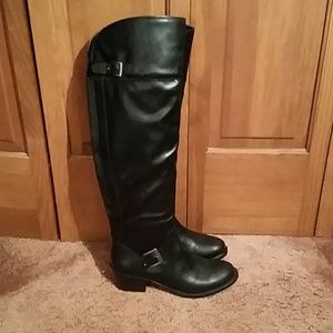 New tall leather riding boots
