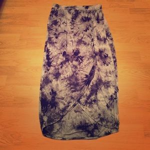 Blue Tye Dye "Bobeau" Maxi Skirt