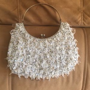 Glass Sequence cocktail purse