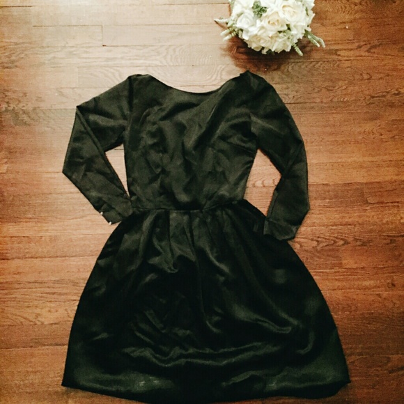 Little black dress with a low V back