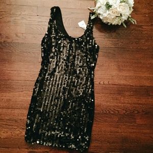Little black sequin dress