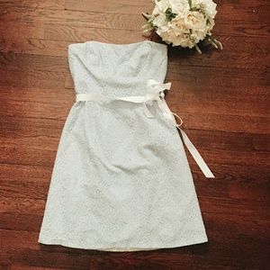 Hampton blue strapless summer dress