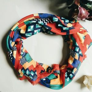 Retro print scarf