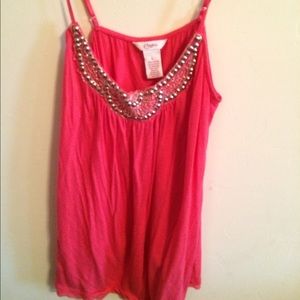 Large worn once spaghetti straps shirt