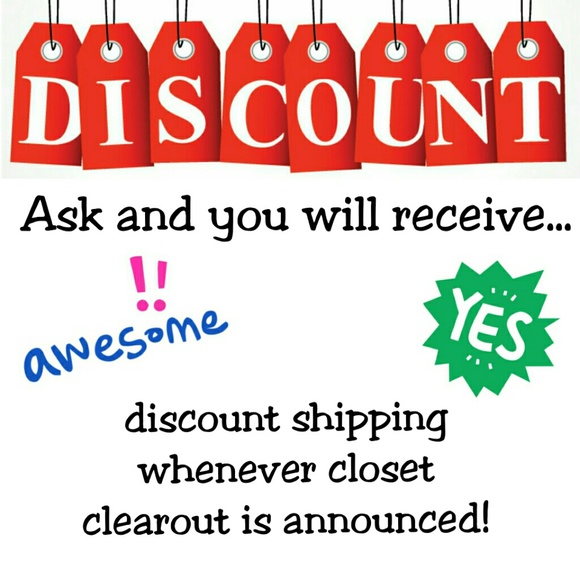 Discount shipping during closet clearout!