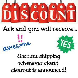 Discount shipping during closet clearout!