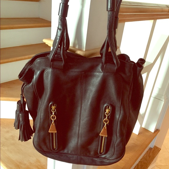 See By Chloe Cherry Black Leather Hobo Bag