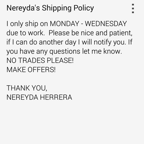 SHIPPING POLICY