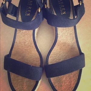 Navy blue Ralph Lauren wedges