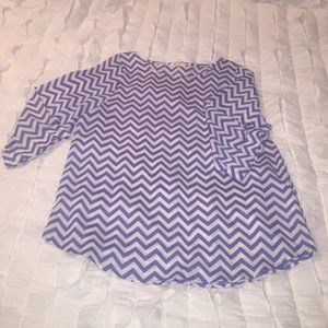 White and purple Chevron everly shirt
