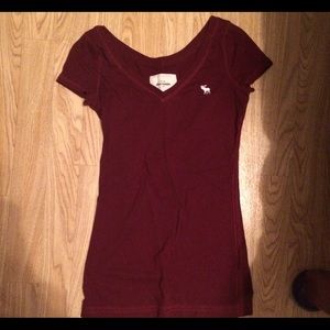 Maroon V neck