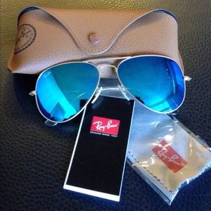 Ray-ban blue mirror aviators
