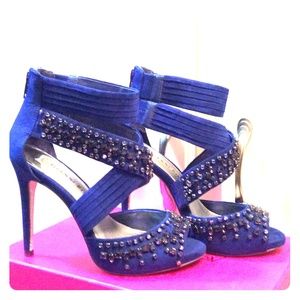 Blue Suede Gladiator Sandals by Gianni NWOT