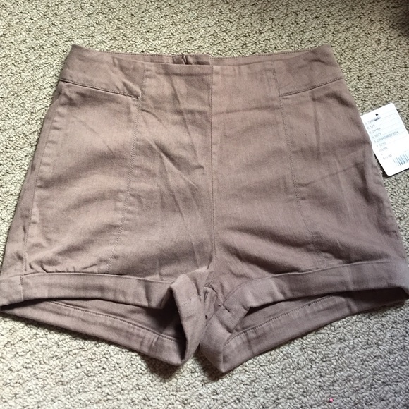 Urban outfitters high waisted taupe shorts
