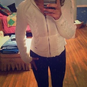 Le Tigre size small white zip-up sweater