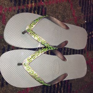 Army Green Steve Madden Flip Flops