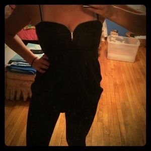 Glam bubble top with peek-able cleavage zipper!