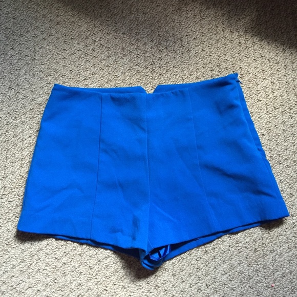Forever 21 high waisted blue dress shorts