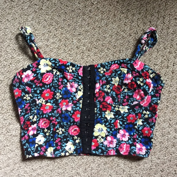 Forever 21 floral print bustier