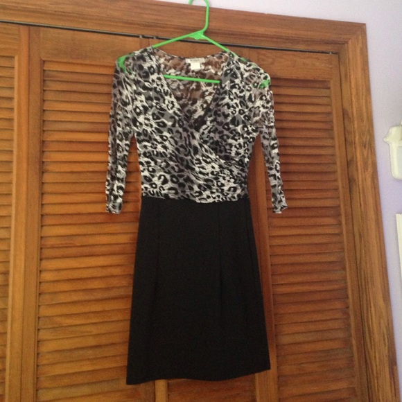 Cheetah print dress.