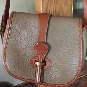 Dooney taupe crossbody euc