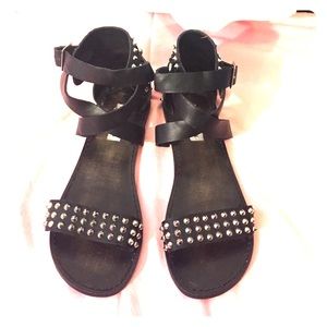 Black Studded Steve Madden Sandal