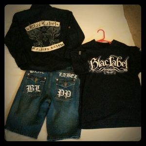 Boys Black Label outfit size 7/7x