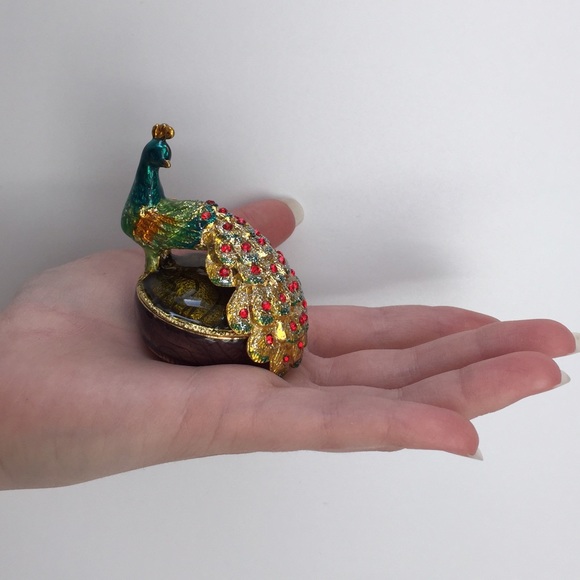 ❗️PRICE DROP❗️Peacock Trinket Box (Pier One) - Picture 3 of 4