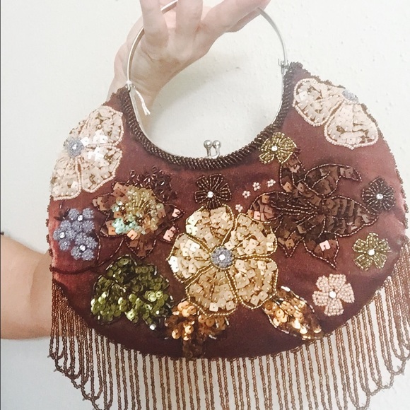 Hand beaded purse.