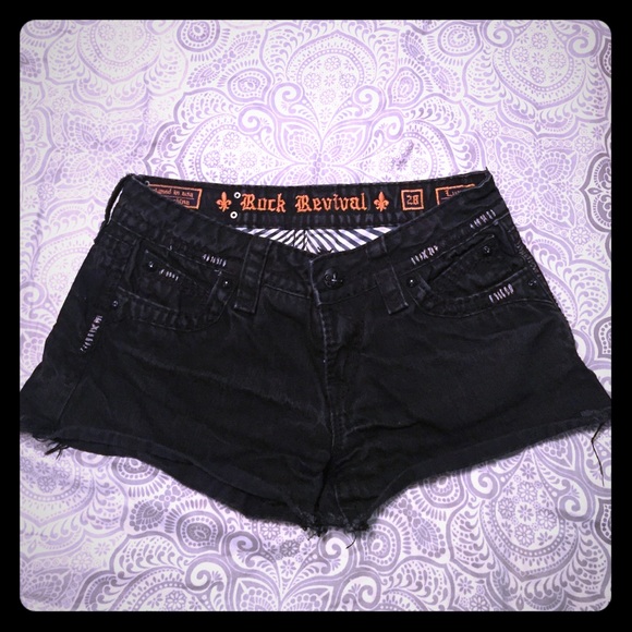 Black Rock Revival Luna cut off shorts with bling!