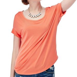 SCOOP NECK DROP SHOULDER TOP
