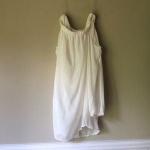 A cream coloured dress