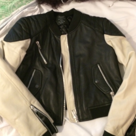 Zara two toned leather jacket