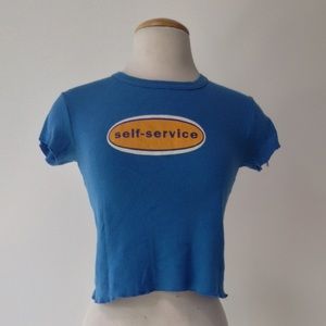 XS "Self Service" crop top