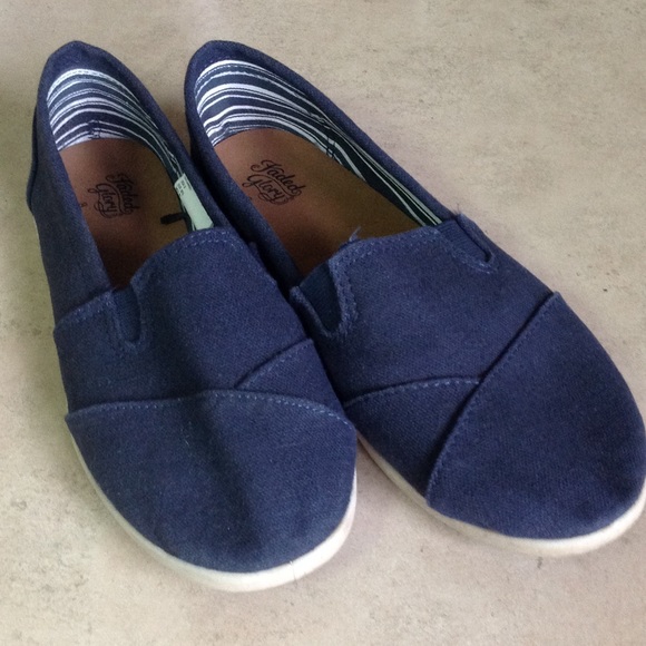 Navy Blue Slip-on Sneakers-$5.00