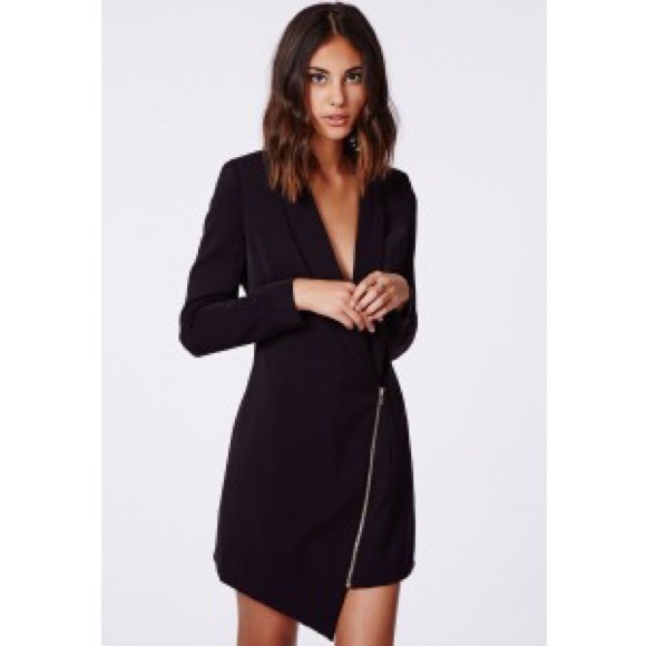 Black blazer dress relaxed fit size 6 - Picture 3 of 4