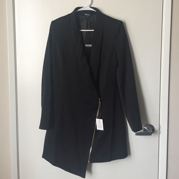 Black blazer dress relaxed fit size 6 - Picture 4 of 4