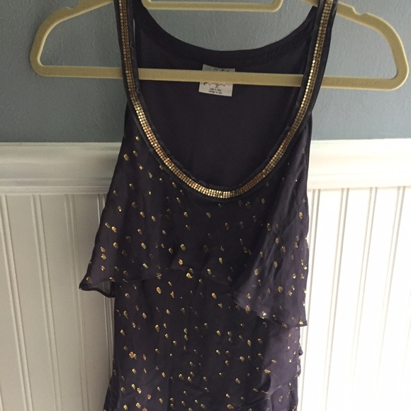 Free People Purple Dress with gold accents