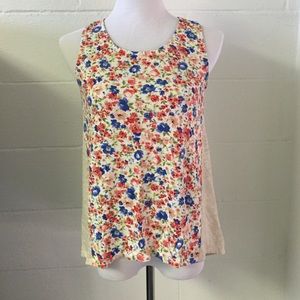 NWOT flower tank top