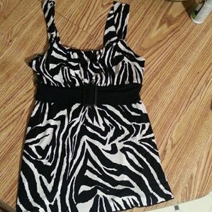 Seymour Zebra Print Dressy Tank